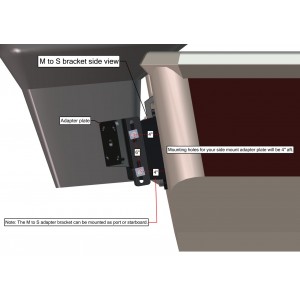 Motor to Side Mount Adapter Black